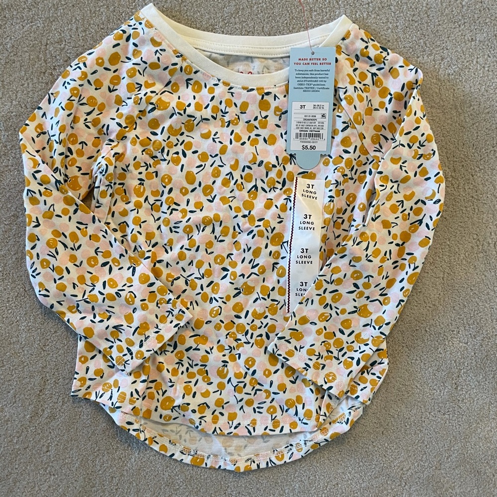 BRAND NEW! Cat & Jack Toddler girl’s 3T shirt